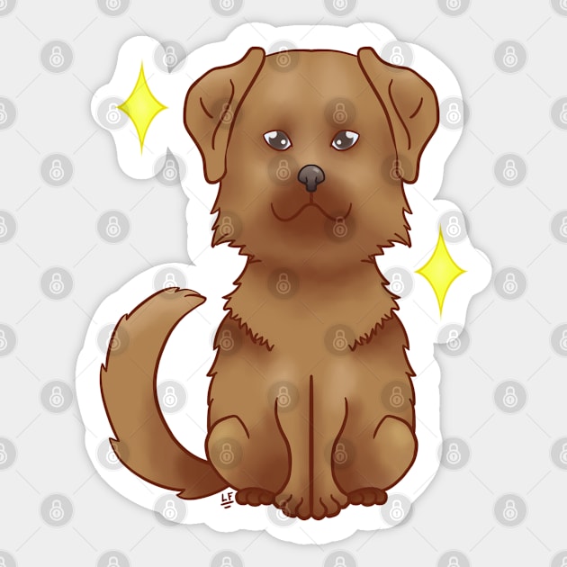 Labrador retriever chocolate Sticker by LemonFur